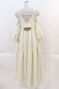 画像2: Candy Stripper / CHECKERED FLAG OFF SHOULDER DRESS  アイボリー I-24-11-24-085-PU-OP-HD-ZT228