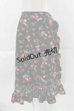 画像1: MILK / チェリーローズスカート  ブラック I-24-11-24-092-ML-SK-HD-ZI