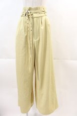 画像1: 【SALE】axes femme / ダブルベルトパンツ  イエロー I-24-11-24-116-AX-PA-HD-ZT392 (1)
