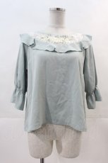 画像1: 【SALE】Fi.n.t / ヨークレース花刺繍プルオーバーブラウス  ミント I-24-11-24-021-CA-BL-HD-ZT470 (1)