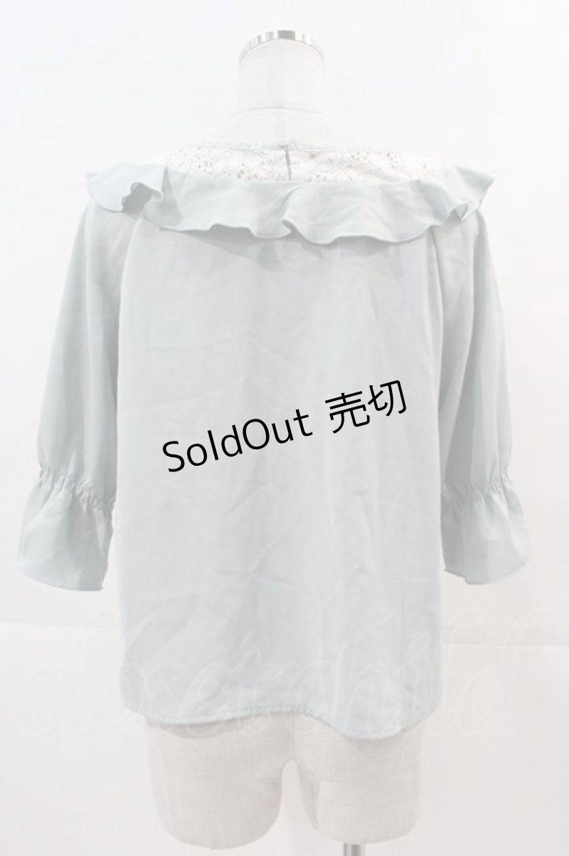 画像2: 【SALE】Fi.n.t / ヨークレース花刺繍プルオーバーブラウス  ミント I-24-11-24-021-CA-BL-HD-ZT470 (2)