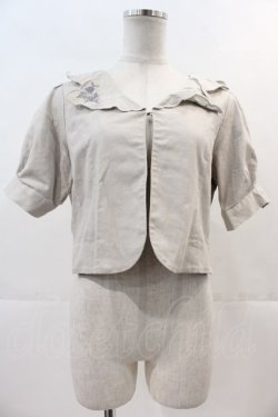 画像1: an another angelus / ハンカチ刺繍開衿ジャケット  グレー I-24-11-24-035-CA-JA-HD-ZT156