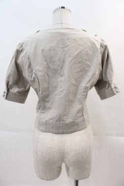 画像2: an another angelus / ハンカチ刺繍開衿ジャケット  グレー I-24-11-24-035-CA-JA-HD-ZT156