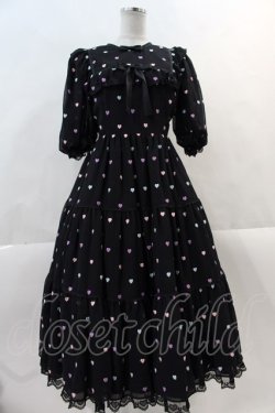 画像1: Angelic Pretty / Candy Petit Heartワンピース  黒 I-24-12-01-064-AP-OP-HD-ZY