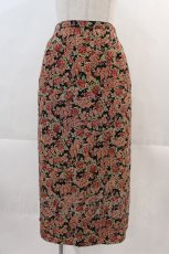 画像1: 【SALE】PINK HOUSE / 花柄タイトスカート  ブラック I-24-12-01-089-LO-SK-HD-ZT067 (1)