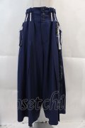 Ozz oneste / タッセルデザイン扇ハイウエストパンツ  青Ｘ白 I-24-12-01-090-OO-PA-HD-ZS