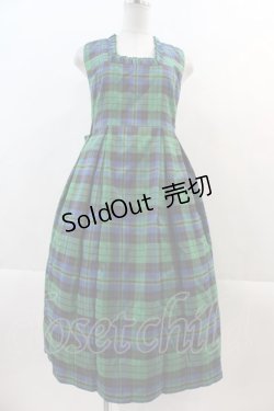 画像1: Physical Drop / タータンチェックジャンパースカート  グリーンチェック I-24-12-02-053-LO-OP-HD-ZI