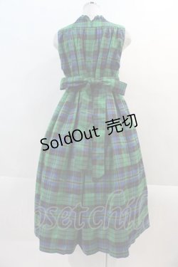 画像2: Physical Drop / タータンチェックジャンパースカート  グリーンチェック I-24-12-02-053-LO-OP-HD-ZI