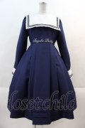 Angelic Pretty / 上級生ワンピース  ネイビーＸ白 I-24-12-02-040-AP-OP-HD-ZY