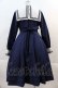画像2: Angelic Pretty / 上級生ワンピース  ネイビーＸ白 I-24-12-02-040-AP-OP-HD-ZY (2)