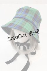 Physical Drop / タータンチェックハット  グリーンチェック I-24-12-05-089-LO-AC-HD-ZT-K011