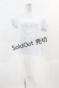 MILK / LADY NAVY ドレス  サックスＸ白 I-24-12-07-060-ML-OP-HD-OS