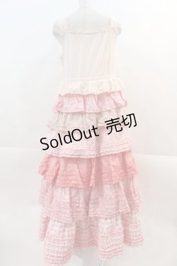 画像2: PINK HOUSE / 配色フリル使いキャミソールワンピース  ピンク I-24-12-07-079-LO-OP-HD-ZS