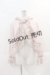 PINK HOUSE / 配色フリル使いフードブラウス  ピンク I-24-12-07-024-LO-BL-HD-ZI