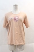 KANEKO ISAO / ロゴブーケTシャツ  ピンク I-24-12-07-029-EL-TO-HD-ZT367