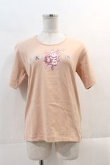 KANEKO ISAO / ロゴブーケTシャツ  ピンク I-24-12-07-029-EL-TO-HD-ZT367