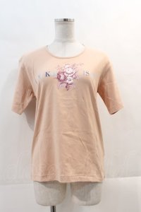 KANEKO ISAO / ロゴブーケTシャツ  ピンク I-24-12-07-029-EL-TO-HD-ZT367