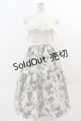 axes femme POETIQUE / ヴァンダンジュ2wayワンピース  アイボリーＸパープル I-24-12-09-067-AX-OP-HD-ZS