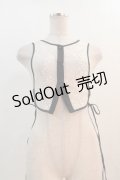 axes femme POETIQUE / サイドレースアップベスト  白Ｘ黒 I-24-12-09-087-AX-TO-HD-ZI