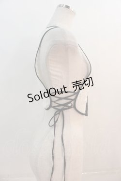 画像3: axes femme POETIQUE / サイドレースアップベスト  白Ｘ黒 I-24-12-09-087-AX-TO-HD-ZI