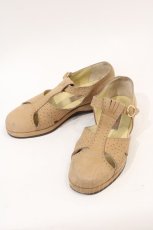 画像1: 【SALE】PINK HOUSE / パンチングベルトシューズ 約22.5〜23CM(内側採寸) ベージュ I-24-12-09-122-LO-SH-HD-ZTK014 (1)