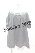 axes femme POETIQUE / リボン付セーラー肩あきブラウス M ブラック I-24-12-09-030-AX-TO-HD-ZI