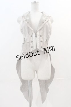 画像1: Ozz oneste / 薔薇刺繍レースロングベスト  アイボリー I-24-12-09-043-OO-TO-HD-ZS