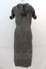 画像2: PINK HOUSE / ドット柄フード付き半袖ワンピース  ブラック I-24-12-13-086-LO-OP-HD-ZT404 (2)