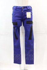 画像1: 【SALE】ALGONQUINS / ドクロボタンZIPパンツ 1 ブルー I-24-12-13-117-AL-PA-HD-ZT082 (1)