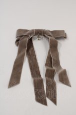 画像1: 【SALE】LOLITAその他(お買取対象外) / クロスモチーフベルベットリボンバレッタ  グレー I-24-12-15-094-LO-AC-HD-ZT437-F004 (1)