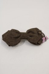 Emily Temple cute / HAT チューリップリボンバレッタ  ブラウン I-24-12-15-097-ET-AC-HD-ZT437