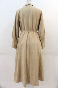 画像2: LEBECCA boutique / プレーン仕上げたストライプワンピース  ベージュ I-24-12-18-054-EL-OP-HD-ZI