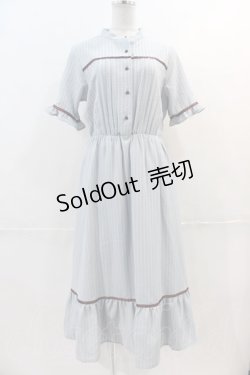 画像1: LEBECCA boutique / 目を合わせるべきワンピース  サックスＸ白 I-24-12-18-073-EL-OP-HD-ZI