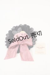 ATELIER　Ruby / フラワーリボンキャノティエクリップ  黒Ｘピンク I-24-12-18-111-EL-AC-HD-ZI