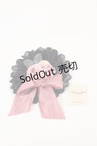 ATELIER　Ruby / フラワーリボンキャノティエクリップ  黒Ｘピンク I-24-12-18-111-EL-AC-HD-ZI