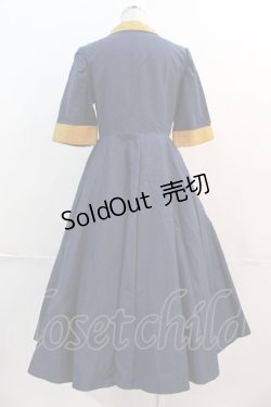 画像2: Perla nell' ostrica / 半袖シャツワンピース  ネイビーＸイエロー I-24-12-20-069-EL-OP-HD-ZT447