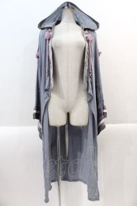 Ozz oneste / タッセルモチーフ着物袖カーディガン  サックス I-24-12-22-036-OO-TO-HD-ZS