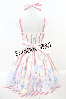 画像2: Angelic Pretty / Toy Doll BoxジャンパースカートSet  赤Ｘ白 I-24-12-27-064-AP-OP-HD-ZI