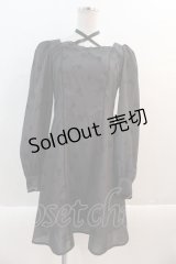EATME / Rose Herringbone Print Dress S 黒 I-24-12-27-080-LO-OP-HD-ZI