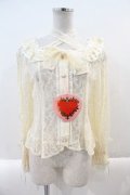 BABY,THE STARS SHINE BRIGHT / Be My Valentine お花レースアップブラウス  生成り I-24-12-27-025-BA-BL-HD-OS