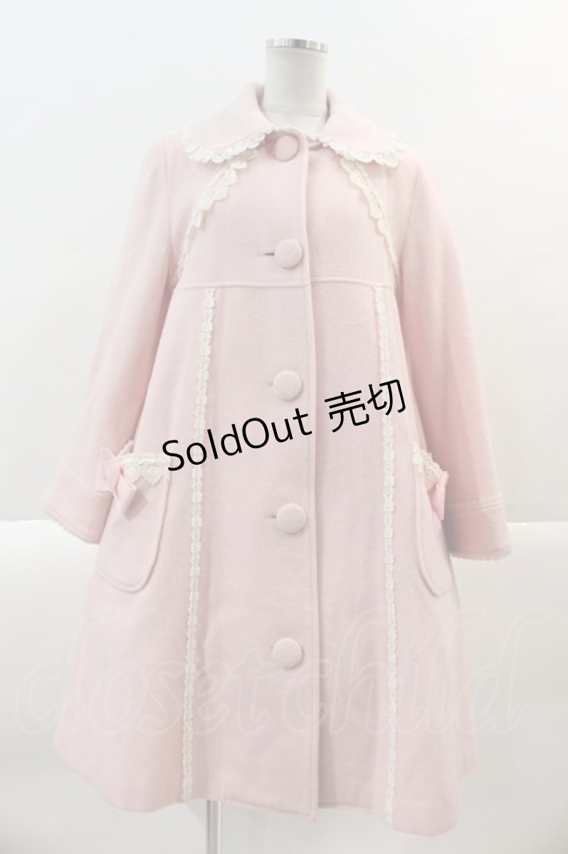 画像1: BABY,THE STARS SHINE BRIGHT / COAT 小公女コート  ピンクＸ白 I-25-01-05-075-BA-CO-HD-ZI (1)