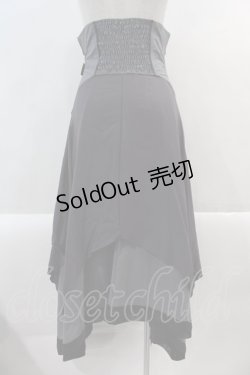 画像2: Ozz Croce / サイドダブルベルトオーバースカート&龍プリントスカート  グレー I-25-01-05-084-OO-SK-HD-ZI