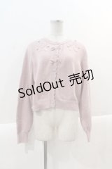 m petit by misako / バラ刺繍ニットカーディガン  ピンク I-25-01-05-019-LO-TO-HD-ZI