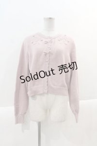 m petit by misako / バラ刺繍ニットカーディガン  ピンク I-25-01-05-019-LO-TO-HD-ZI