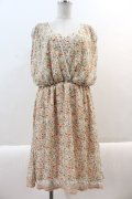 axes femme / ぼかし花柄カシュクールチュニ M オレンジ I-25-01-10-054-AX-OP-SZ-ZT365