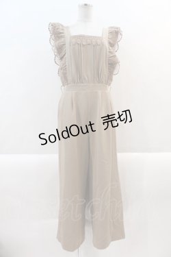 画像1: 【SALE】axes femme / フリル×レースサロペット M ベージュ I-25-01-10-067-AX-OP-SZ-ZT042