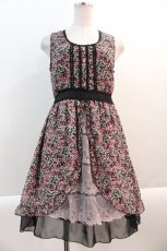 画像1: 【SALE】axes femme NOSTALGIE / 宝石柄ミニワンピース M ブラック I-25-01-10-074-AX-OP-HD-ZT022 (1)