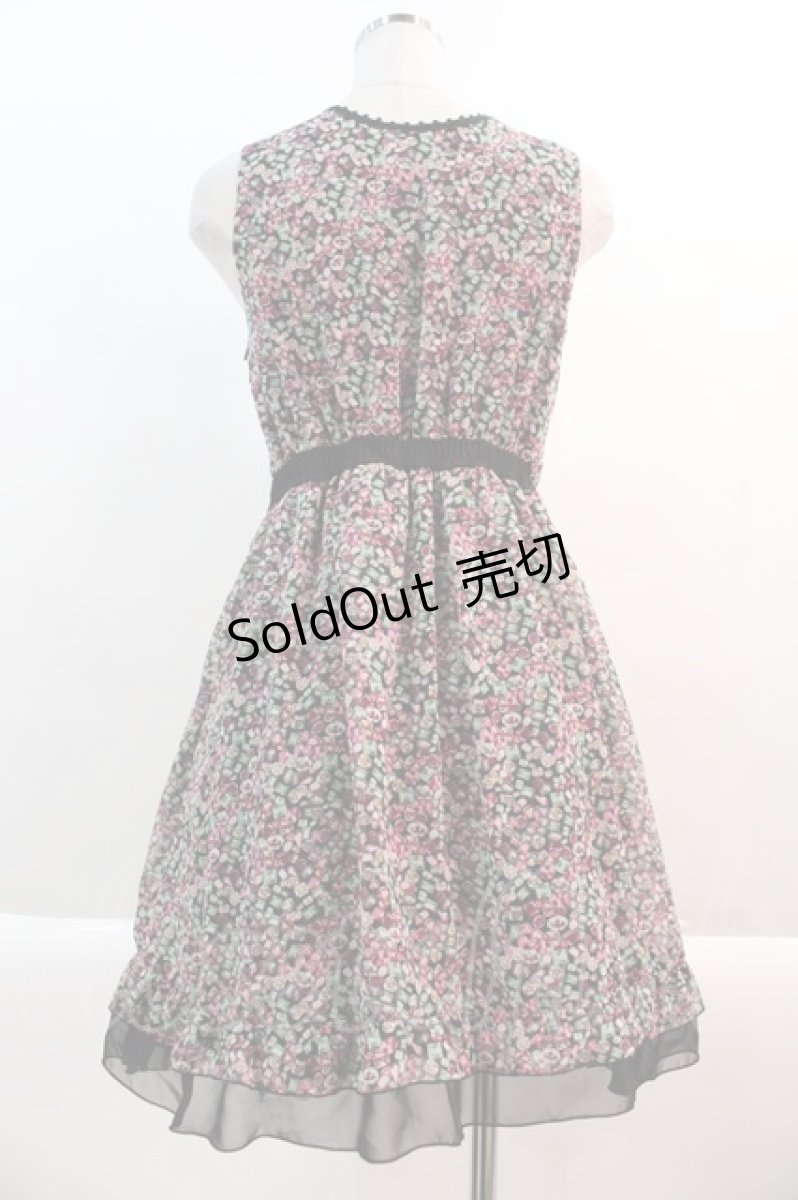 画像2: 【SALE】axes femme NOSTALGIE / 宝石柄ミニワンピース M ブラック I-25-01-10-074-AX-OP-HD-ZT022 (2)