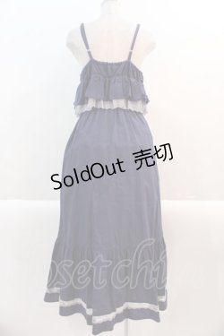 画像2: 【SALE】axes femme / キャミフリルマキシワンピース M 紺 I-25-01-10-078-AX-OP-SZ-ZT383