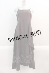 axes femme / ビット付フリルキャミワンピース M 茶 I-25-01-10-079-AX-OP-SZ-ZT042